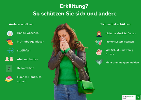 Tipps zum Schutz vor Erkältung Die besten Tipps, um Sie und andere vor der Ansteckung mit einer Erkältung zu schützen!